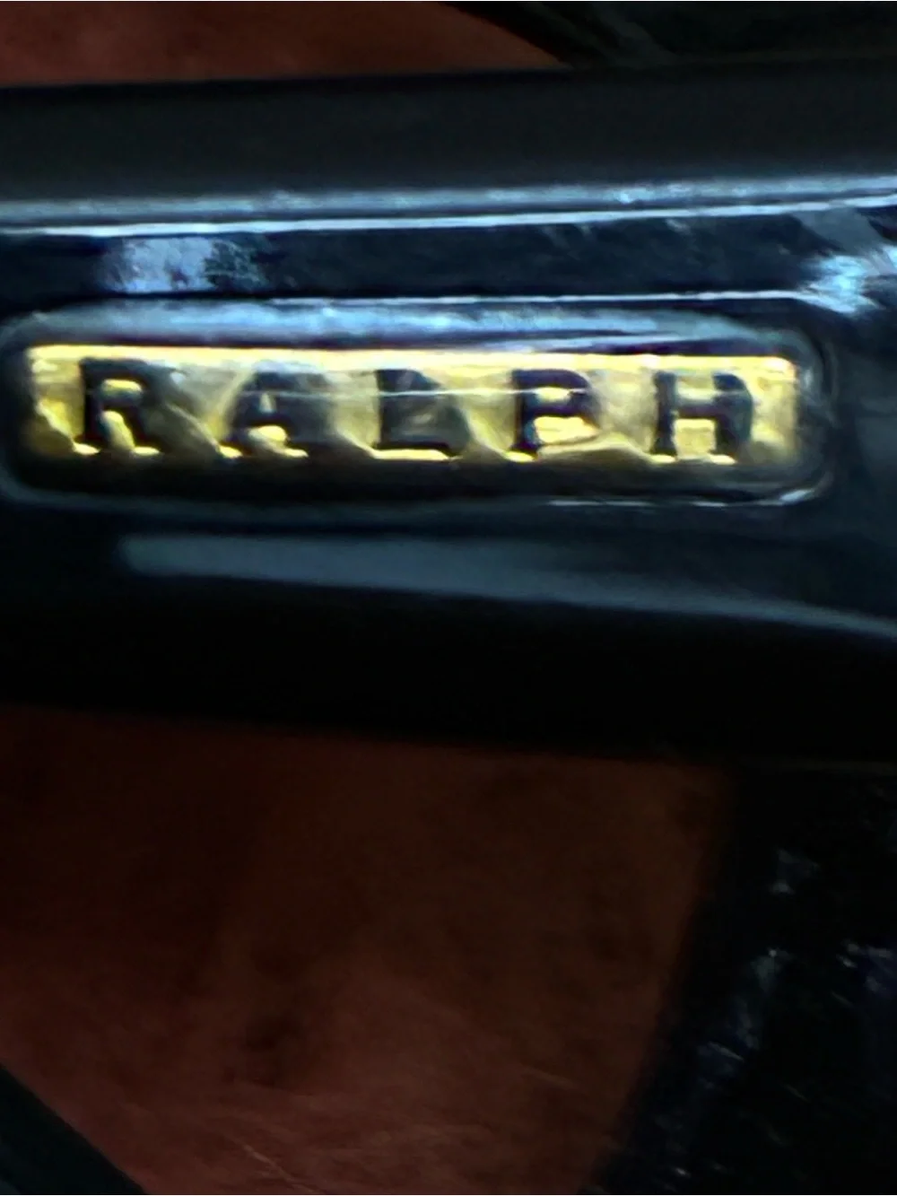 Ralph Lauren Black Cat-Eye Sunglasses with Rose-Tinted Lenses
